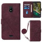Custodia per cellulare in pelle con flip in rilievo 3D a tracolla, For Nokia C100, For Nokia C200, For Nokia G11 Plus, For Nokia G60 5G