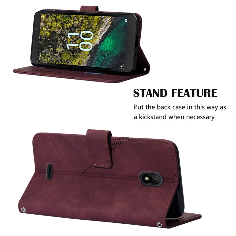 Custodia per cellulare in pelle con flip in rilievo 3D a tracolla, For Nokia C100, For Nokia C200, For Nokia G11 Plus, For Nokia G60 5G