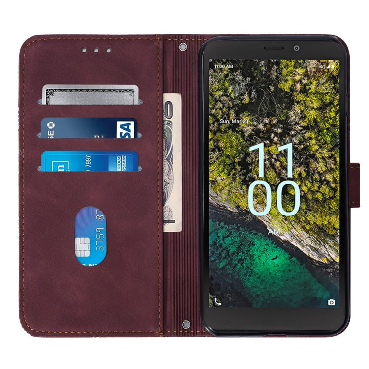 Custodia per cellulare in pelle con flip in rilievo 3D a tracolla, For Nokia C100, For Nokia C200, For Nokia G11 Plus, For Nokia G60 5G