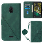 Custodia per cellulare in pelle con flip in rilievo 3D a tracolla, For Nokia C100, For Nokia C200, For Nokia G11 Plus, For Nokia G60 5G