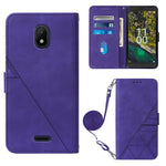 Custodia per cellulare in pelle con flip in rilievo 3D a tracolla, For Nokia C100, For Nokia C200, For Nokia G11 Plus, For Nokia G60 5G