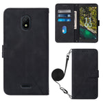Custodia per cellulare in pelle con flip in rilievo 3D a tracolla, For Nokia C100, For Nokia C200, For Nokia G11 Plus, For Nokia G60 5G