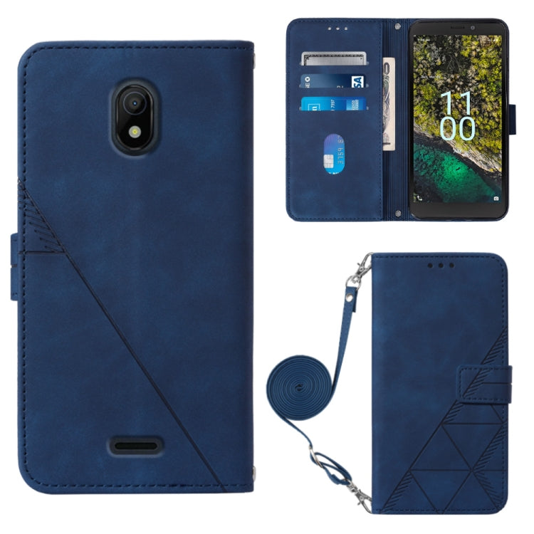 Custodia per cellulare in pelle con flip in rilievo 3D a tracolla, For Nokia C100, For Nokia C200, For Nokia G11 Plus, For Nokia G60 5G