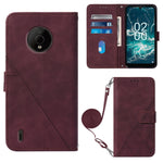 Custodia per cellulare in pelle con flip in rilievo 3D a tracolla, For Nokia C100, For Nokia C200, For Nokia G11 Plus, For Nokia G60 5G