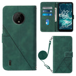 Custodia per cellulare in pelle con flip in rilievo 3D a tracolla, For Nokia C100, For Nokia C200, For Nokia G11 Plus, For Nokia G60 5G