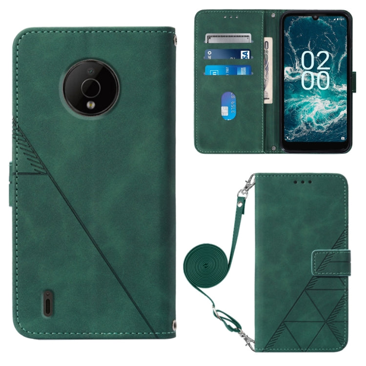 Custodia per cellulare in pelle con flip in rilievo 3D a tracolla, For Nokia C100, For Nokia C200, For Nokia G11 Plus, For Nokia G60 5G