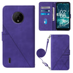 Custodia per cellulare in pelle con flip in rilievo 3D a tracolla, For Nokia C100, For Nokia C200, For Nokia G11 Plus, For Nokia G60 5G