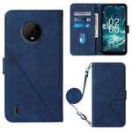 Custodia per cellulare in pelle con flip in rilievo 3D a tracolla, For Nokia C100, For Nokia C200, For Nokia G11 Plus, For Nokia G60 5G