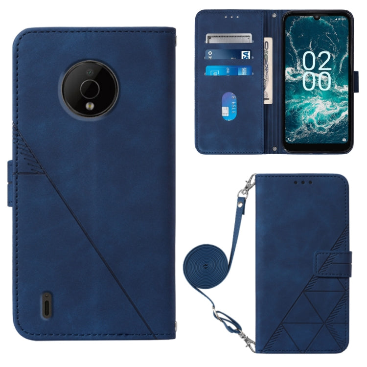 Custodia per cellulare in pelle con flip in rilievo 3D a tracolla, For Nokia C100, For Nokia C200, For Nokia G11 Plus, For Nokia G60 5G