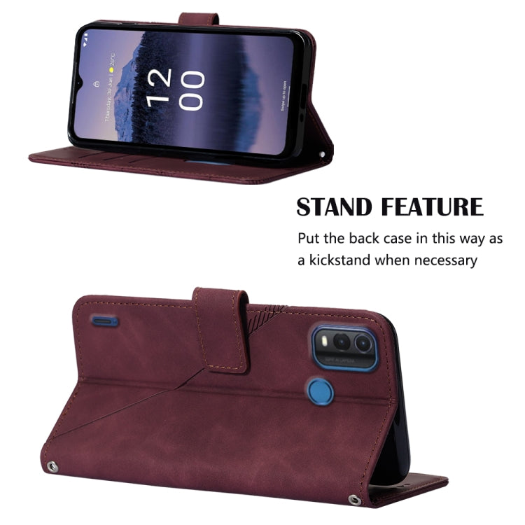 Custodia per cellulare in pelle con flip in rilievo 3D a tracolla, For Nokia C100, For Nokia C200, For Nokia G11 Plus, For Nokia G60 5G