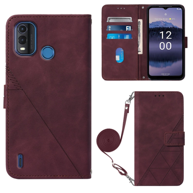 Custodia per cellulare in pelle con flip in rilievo 3D a tracolla, For Nokia C100, For Nokia C200, For Nokia G11 Plus, For Nokia G60 5G