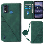 Custodia per cellulare in pelle con flip in rilievo 3D a tracolla, For Nokia C100, For Nokia C200, For Nokia G11 Plus, For Nokia G60 5G