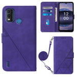Custodia per cellulare in pelle con flip in rilievo 3D a tracolla, For Nokia C100, For Nokia C200, For Nokia G11 Plus, For Nokia G60 5G
