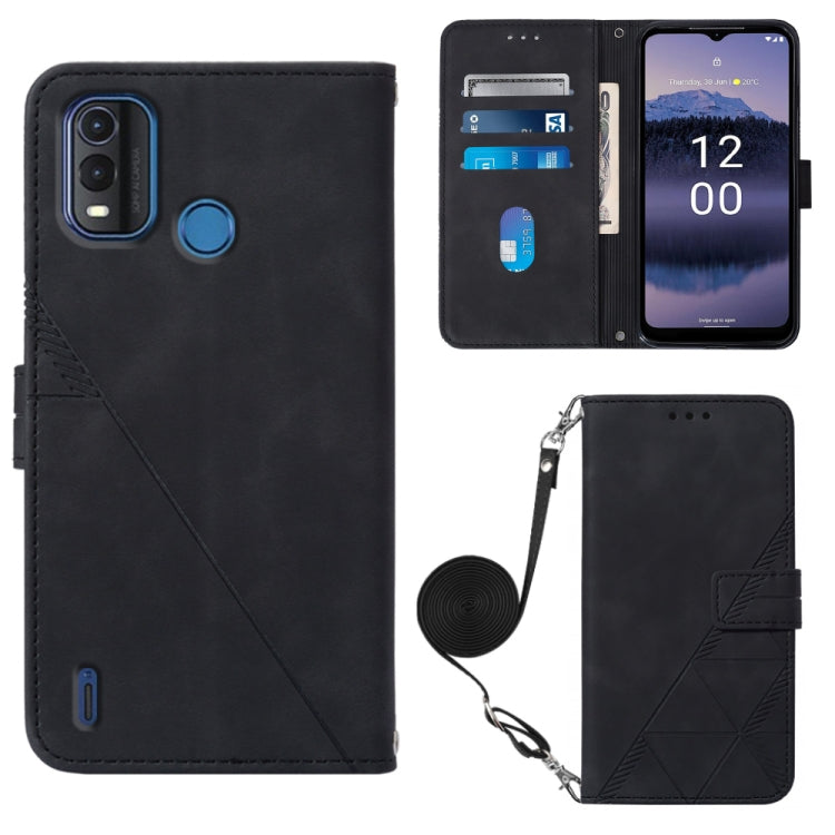 Custodia per cellulare in pelle con flip in rilievo 3D a tracolla, For Nokia C100, For Nokia C200, For Nokia G11 Plus, For Nokia G60 5G