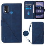 Custodia per cellulare in pelle con flip in rilievo 3D a tracolla, For Nokia C100, For Nokia C200, For Nokia G11 Plus, For Nokia G60 5G