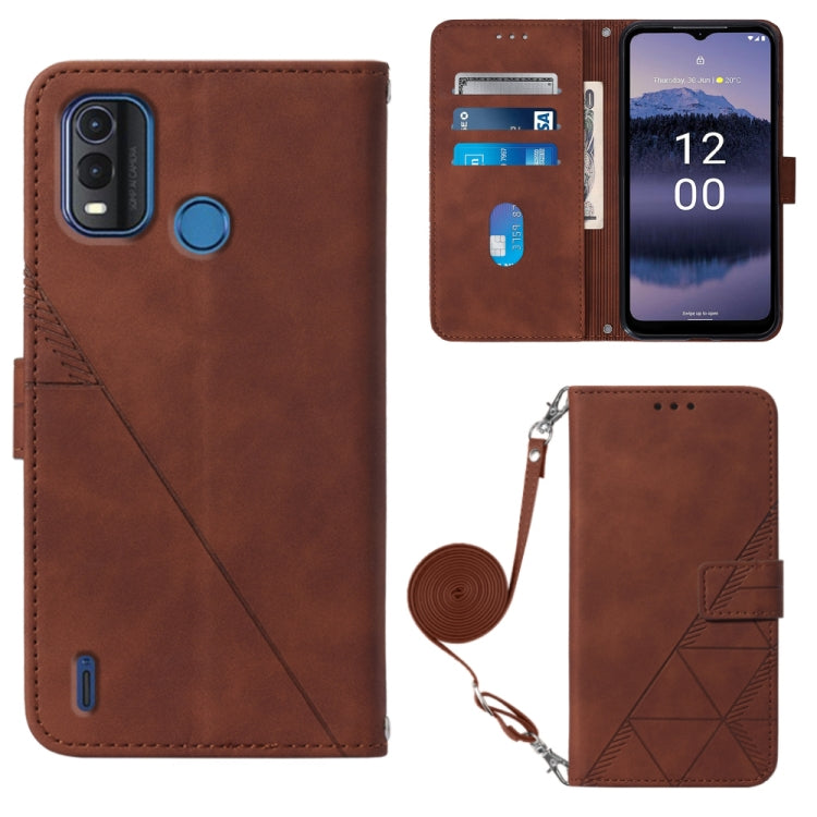 Custodia per cellulare in pelle con flip in rilievo 3D a tracolla, For Nokia C100, For Nokia C200, For Nokia G11 Plus, For Nokia G60 5G