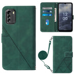 Custodia per cellulare in pelle con flip in rilievo 3D a tracolla, For Nokia C100, For Nokia C200, For Nokia G11 Plus, For Nokia G60 5G