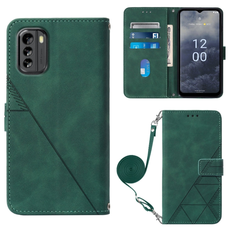 Custodia per cellulare in pelle con flip in rilievo 3D a tracolla, For Nokia C100, For Nokia C200, For Nokia G11 Plus, For Nokia G60 5G