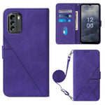 Custodia per cellulare in pelle con flip in rilievo 3D a tracolla, For Nokia C100, For Nokia C200, For Nokia G11 Plus, For Nokia G60 5G