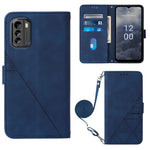 Custodia per cellulare in pelle con flip in rilievo 3D a tracolla, For Nokia C100, For Nokia C200, For Nokia G11 Plus, For Nokia G60 5G