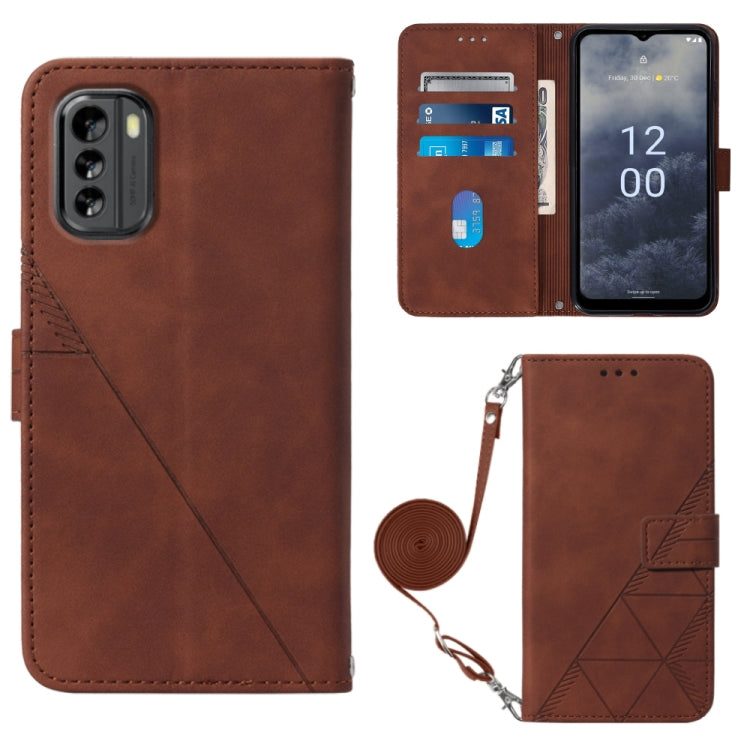 Custodia per cellulare in pelle con flip in rilievo 3D a tracolla, For Nokia C100, For Nokia C200, For Nokia G11 Plus, For Nokia G60 5G
