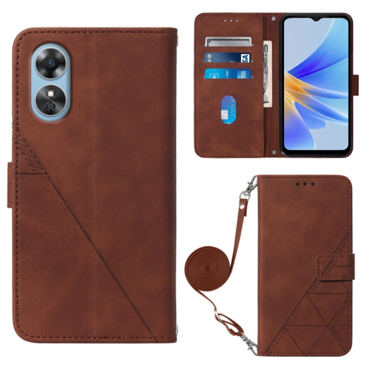 Custodia per cellulare in pelle con flip in rilievo 3D a tracolla, For Nokia G100, For Nokia G400, For OPPO A17 4G, For OPPO A55S 5G CPH2309 JP Edition