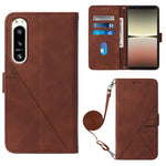 Custodia per cellulare in pelle con flip in rilievo 3D a tracolla, For OPPO Reno7 A JP Edition, For Sony Xperia 5 IV, For TCL 30 5G / 30+ 5G, For TCL 30T T603DL