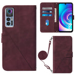Custodia per cellulare in pelle con flip in rilievo 3D a tracolla, For OPPO Reno7 A JP Edition, For Sony Xperia 5 IV, For TCL 30 5G / 30+ 5G, For TCL 30T T603DL