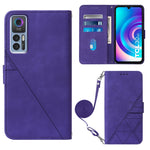 Custodia per cellulare in pelle con flip in rilievo 3D a tracolla, For OPPO Reno7 A JP Edition, For Sony Xperia 5 IV, For TCL 30 5G / 30+ 5G, For TCL 30T T603DL
