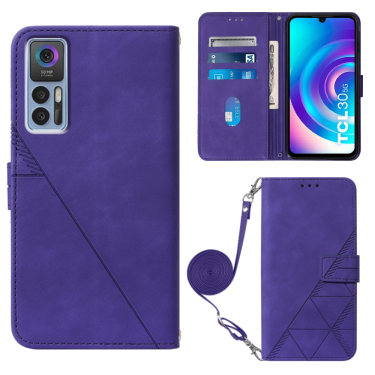 Custodia per cellulare in pelle con flip in rilievo 3D a tracolla, For OPPO Reno7 A JP Edition, For Sony Xperia 5 IV, For TCL 30 5G / 30+ 5G, For TCL 30T T603DL