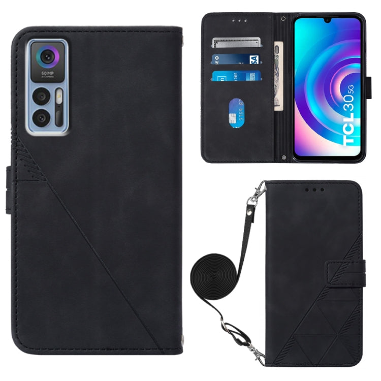 Custodia per cellulare in pelle con flip in rilievo 3D a tracolla, For OPPO Reno7 A JP Edition, For Sony Xperia 5 IV, For TCL 30 5G / 30+ 5G, For TCL 30T T603DL