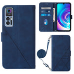 Custodia per cellulare in pelle con flip in rilievo 3D a tracolla, For OPPO Reno7 A JP Edition, For Sony Xperia 5 IV, For TCL 30 5G / 30+ 5G, For TCL 30T T603DL