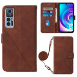 Custodia per cellulare in pelle con flip in rilievo 3D a tracolla, For OPPO Reno7 A JP Edition, For Sony Xperia 5 IV, For TCL 30 5G / 30+ 5G, For TCL 30T T603DL