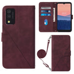Custodia per cellulare in pelle con flip in rilievo 3D a tracolla, For OPPO Reno7 A JP Edition, For Sony Xperia 5 IV, For TCL 30 5G / 30+ 5G, For TCL 30T T603DL