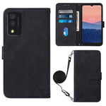 Custodia per cellulare in pelle con flip in rilievo 3D a tracolla, For OPPO Reno7 A JP Edition, For Sony Xperia 5 IV, For TCL 30 5G / 30+ 5G, For TCL 30T T603DL