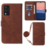 Custodia per cellulare in pelle con flip in rilievo 3D a tracolla, For OPPO Reno7 A JP Edition, For Sony Xperia 5 IV, For TCL 30 5G / 30+ 5G, For TCL 30T T603DL