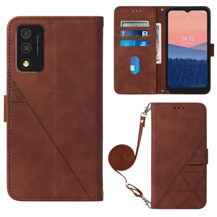 Custodia per cellulare in pelle con flip in rilievo 3D a tracolla, For OPPO Reno7 A JP Edition, For Sony Xperia 5 IV, For TCL 30 5G / 30+ 5G, For TCL 30T T603DL