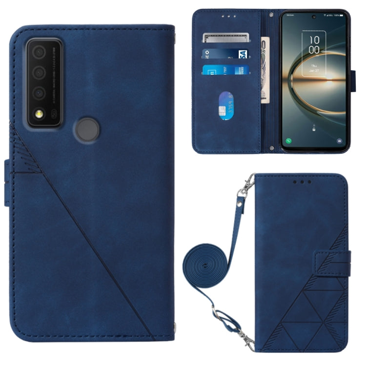 Custodia per cellulare in pelle con flip in rilievo 3D a tracolla, For TCL 30 V 5G T781S / 30XE 5G, For TCL 30Z T602DL, For TCL 303, TCL 305i With fingerprint