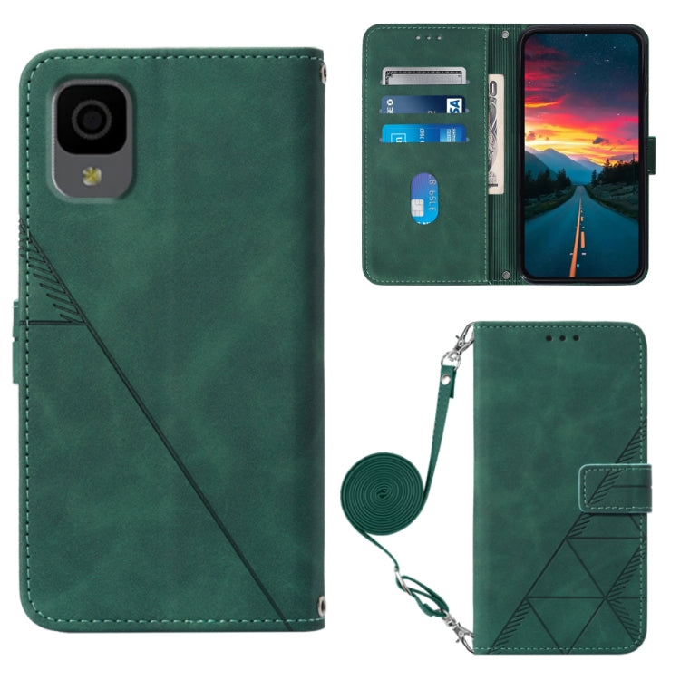 Custodia per cellulare in pelle con flip in rilievo 3D a tracolla, For TCL 30 V 5G T781S / 30XE 5G, For TCL 30Z T602DL, For TCL 303, TCL 305i With fingerprint