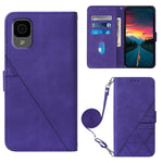 Custodia per cellulare in pelle con flip in rilievo 3D a tracolla, For TCL 30 V 5G T781S / 30XE 5G, For TCL 30Z T602DL, For TCL 303, TCL 305i With fingerprint