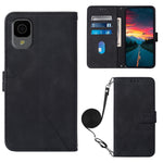 Custodia per cellulare in pelle con flip in rilievo 3D a tracolla, For TCL 30 V 5G T781S / 30XE 5G, For TCL 30Z T602DL, For TCL 303, TCL 305i With fingerprint