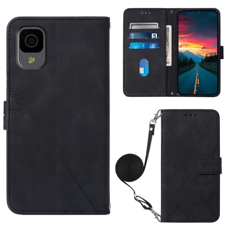 Custodia per cellulare in pelle con flip in rilievo 3D a tracolla, For TCL 30 V 5G T781S / 30XE 5G, For TCL 30Z T602DL, For TCL 303, TCL 305i With fingerprint
