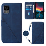 Custodia per cellulare in pelle con flip in rilievo 3D a tracolla, For TCL 30 V 5G T781S / 30XE 5G, For TCL 30Z T602DL, For TCL 303, TCL 305i With fingerprint