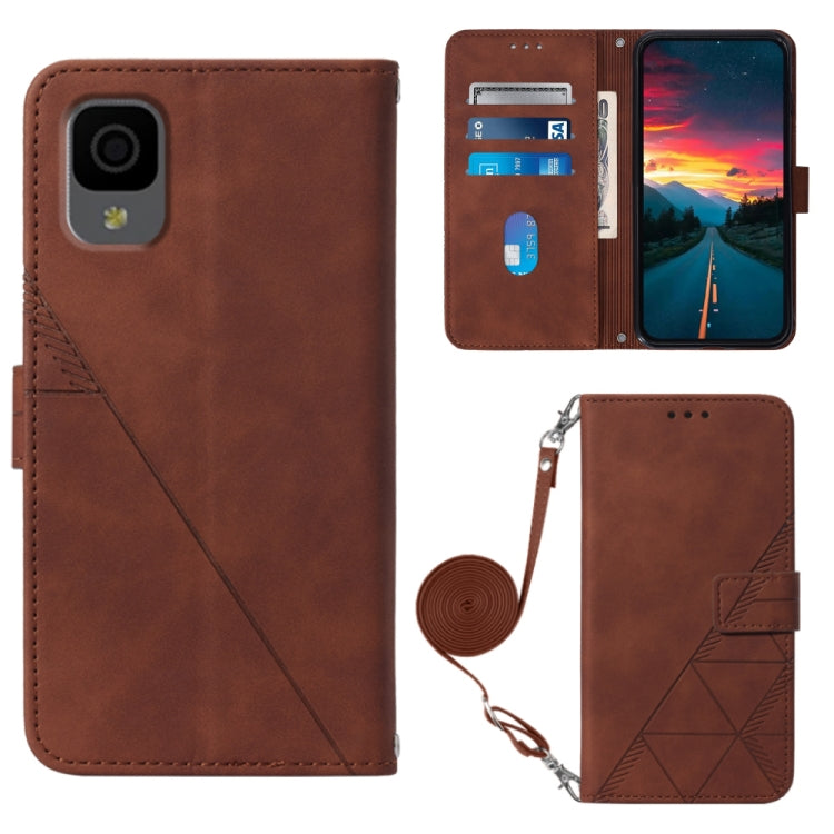 Custodia per cellulare in pelle con flip in rilievo 3D a tracolla, For TCL 30 V 5G T781S / 30XE 5G, For TCL 30Z T602DL, For TCL 303, TCL 305i With fingerprint