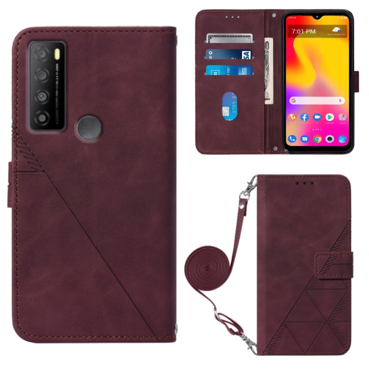 Custodia per cellulare in pelle con flip in rilievo 3D a tracolla, For TCL 30XL T701DL, For TCL Stylus 5G, For T-Mobile Revvl 6 5G, For T-Mobile Revvl 6 Pro 5G