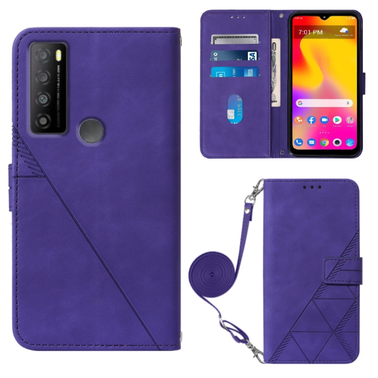 Custodia per cellulare in pelle con flip in rilievo 3D a tracolla, For TCL 30XL T701DL, For TCL Stylus 5G, For T-Mobile Revvl 6 5G, For T-Mobile Revvl 6 Pro 5G
