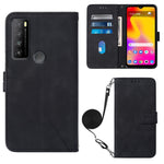 Custodia per cellulare in pelle con flip in rilievo 3D a tracolla, For TCL 30XL T701DL, For TCL Stylus 5G, For T-Mobile Revvl 6 5G, For T-Mobile Revvl 6 Pro 5G