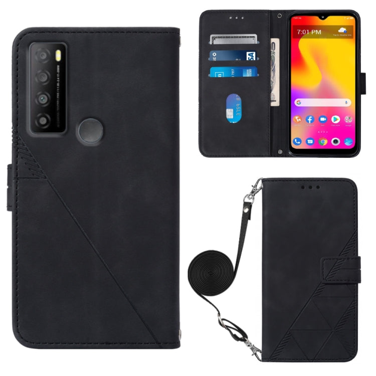Custodia per cellulare in pelle con flip in rilievo 3D a tracolla, For TCL 30XL T701DL, For TCL Stylus 5G, For T-Mobile Revvl 6 5G, For T-Mobile Revvl 6 Pro 5G