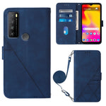 Custodia per cellulare in pelle con flip in rilievo 3D a tracolla, For TCL 30XL T701DL, For TCL Stylus 5G, For T-Mobile Revvl 6 5G, For T-Mobile Revvl 6 Pro 5G