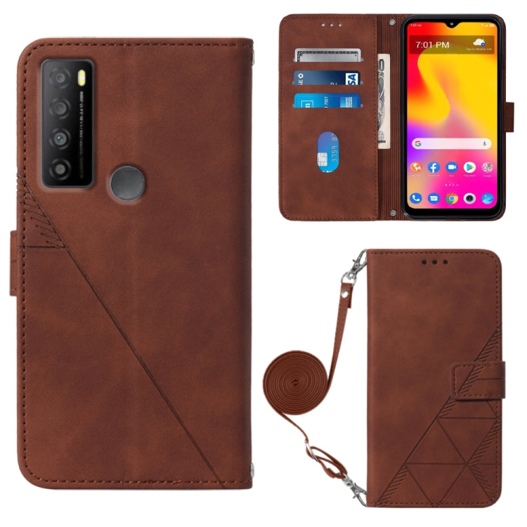 Custodia per cellulare in pelle con flip in rilievo 3D a tracolla, For TCL 30XL T701DL, For TCL Stylus 5G, For T-Mobile Revvl 6 5G, For T-Mobile Revvl 6 Pro 5G